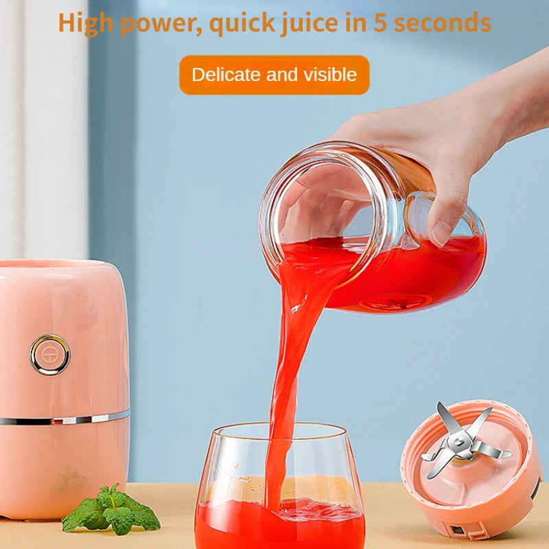 New Juicer Machine 220V Small Portable Juicer Home Portable Blender Mini Milkshake Machine