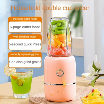 New Juicer Machine 220V Small Portable Juicer Home Portable Blender Mini Milkshake Machine